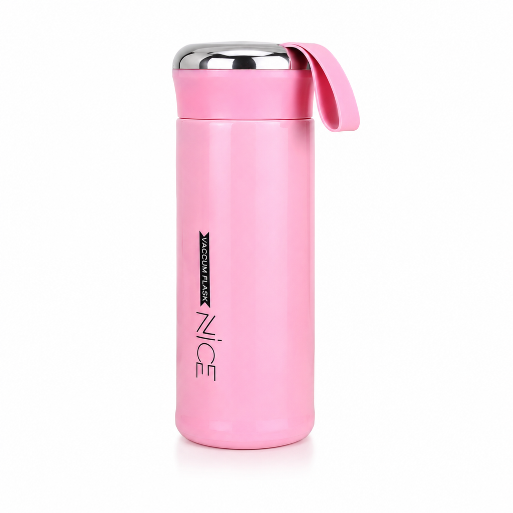 Nice 400ml glass Insulated Water Bottle with Carrying Strap