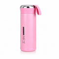 Nice 400ml glass Insulated Water Bottle with Carrying Strap