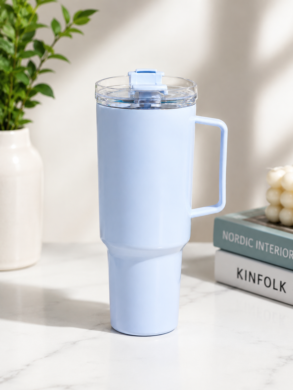 Ultimate 1.8L (1800mL) Insulated Travel Tumbler Mug – Heavy-Duty Matte Sports Flask with Comfort Handle