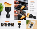 Mini Curved Car Detailing Brush – Premium Soft Bristle Air Vent & Keyboard Dusting Tool