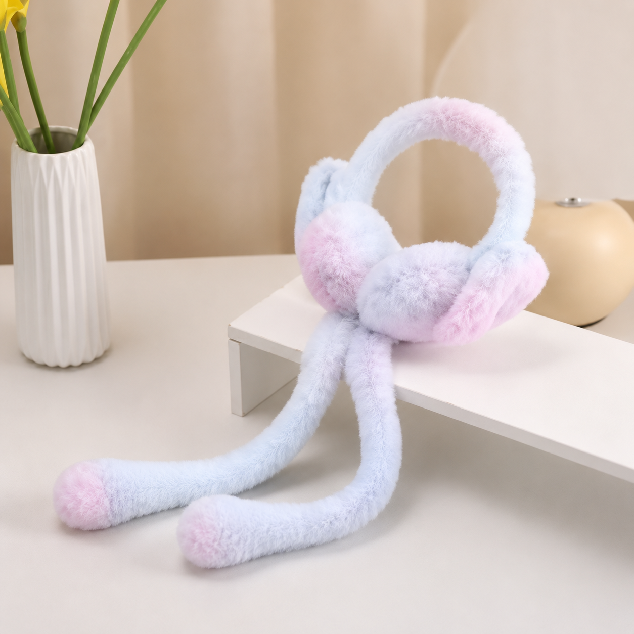 Cute Moving Ears Plush Earmuffs for Kids