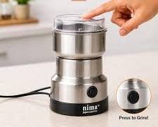 150W Electric Coffee & Spice Grinder – Stainless Steel Portable Mill for Nuts, Grains, and Seasonings