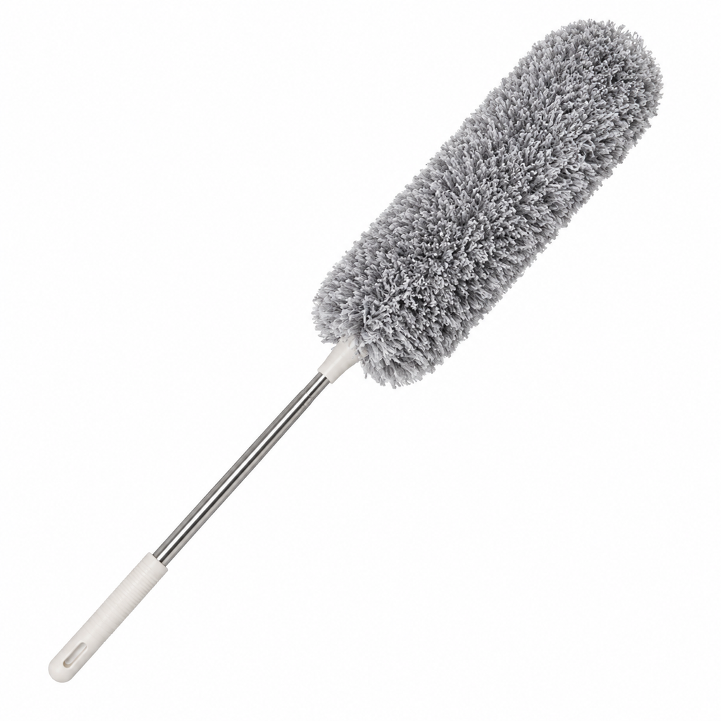 Microfiber Ceiling Fan Duster – Long Extendable Stainless Steel Telescopic Extension Pole